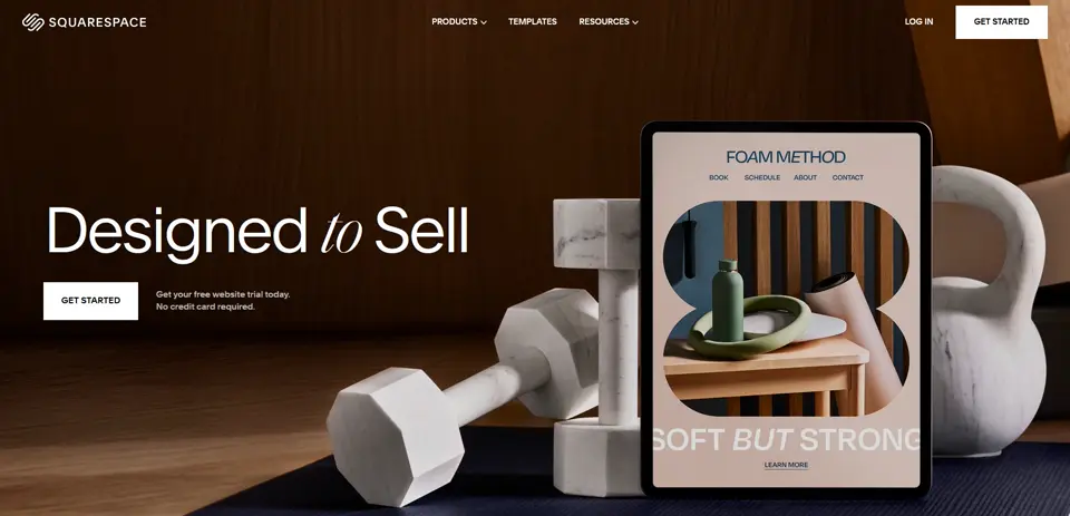 Squarespace homepage |